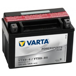 Varta 508012008A514 Аккумулятор 12V 8AH 135A (EN) клеммы 1 (152×88×106) YTX9-BS AGM